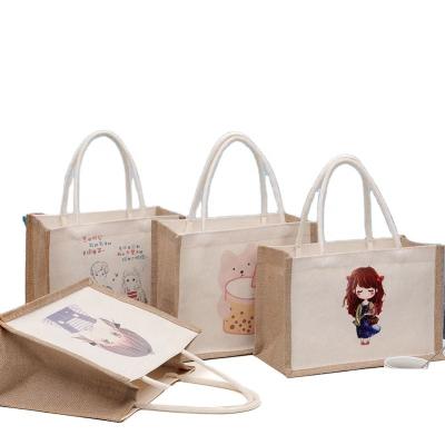 China New Fashion Design Jute Bag Design Durable Reusable Eco-Friendly Shipping Tote Jute Bag for sale