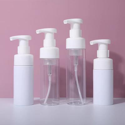 China Cosmetic airless white pp pump jar 100ml 70ml 50ml 30ml bottle for detergent bottle empty plastic bottle with pump for sale