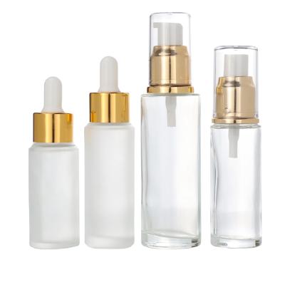 China Personal Care 30ml Airless Pump Bottle Amber Perfume Frosted Amber Glass Spray Bottle With 50ml Pump Spray Bottle for sale