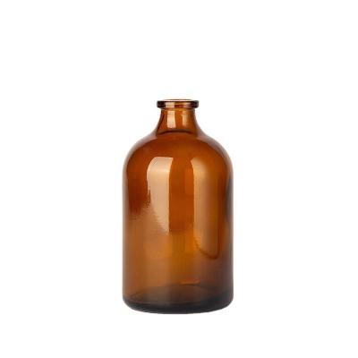 China Medicine 30ml 50ml 00ml soda glass bottle with bayonet crimp mouth amber color glass bottle for Aromatherapy liquid for sale