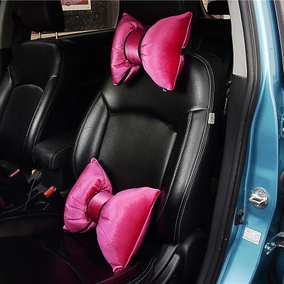 China Travel Luxury Car Headrest Bowknot Neck Lumbar Pillow Guangzhou for sale