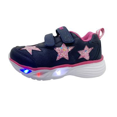 China High Quantity LED Light Up Kids PU Leather Kids Casual Shoes Light Kids Sport Shoes for sale