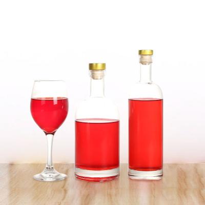 China Wholesale Empty Beverage Vodka Bottle 700ml 375ml 500ml Ice Wine Bottle for sale