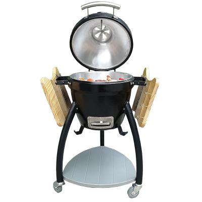 China Easily Assembled Outdoor Camping Wood Fired Flame 20 Inch Outdoor Kamado Grill Patio Grill Oven Pellet Grill for sale