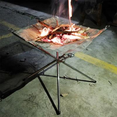 China Modern Portable Net Modern Barbecue Fireplace Tools Outdoor Stainless Steel Charcoal Wood Fireplace for sale