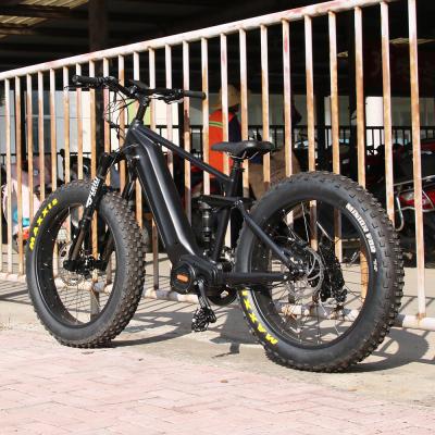 China 48v 1000w full suspension ebike ultra mid fat ebike aluminum alloy bafang drive tire for sale