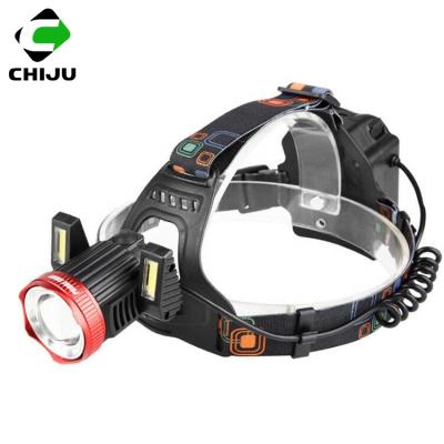 China IPX4 waterproof; Light distance: 300-500m; 90 Degree Rotating Head China Factory Most Powerful Waterproof Rechargeable LED Outdoor Headlamp For Camping for sale