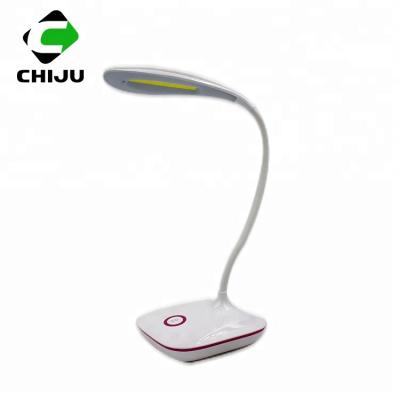 China Flexible Neck Portable Clip On Table Light USB Rechargeable LED Desk Lamp for sale