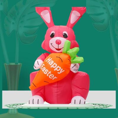 China interior & Outdoor Inflatable Luminous Carrot Backpack Rabbit Decorations Outdoor Christmas Eve Halloween Venue Decoration Props for sale