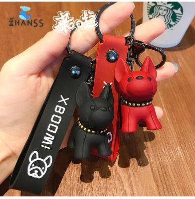 China French Bulldog Cartoon Key Chain Dog Lanyard Key Chain Pendant Cute Wholesale Cute Rhinestone Pendant for sale