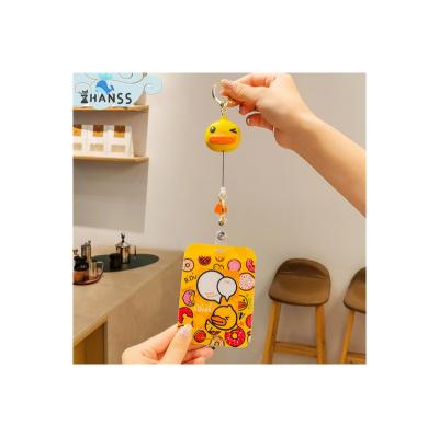 China New Small Gift Key Chain Supermarket Promotional Cute Dog Key Chain Retractable Soft Pendant Key Chain Key Chain for sale