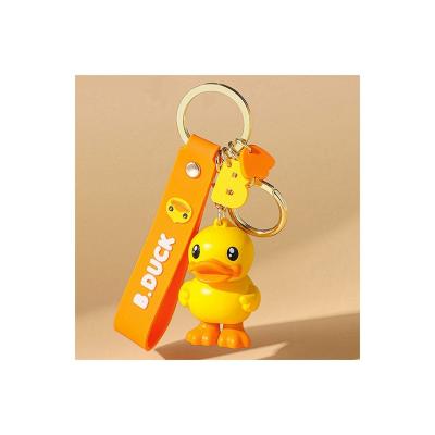 China Hot Selling Cartoon Key Chain Duckling Key Chain Metal Key Chain Creative Custom Hot Cute Storage Small Gift for sale