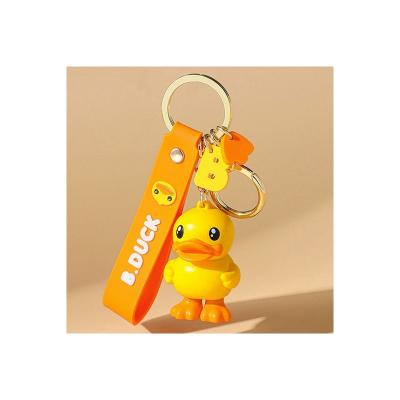 China Three-Dimensional Yellow Duck Couples Gift Small Duckling Cartoon Key Chain Pendant Cute Resin Small for sale