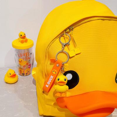 China High Quality Exquisite Creative Yellow Duck Cute Small Doll Resin Cartoon Dangle Small Key Chain for sale