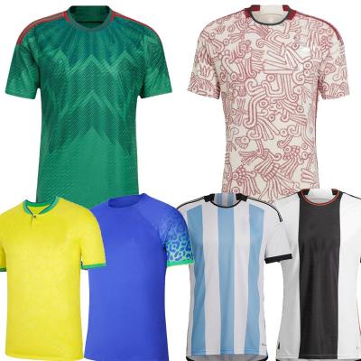 China Shirts & Complete 2023 Mexico national team soccer shirt men kids kit set CHICHARITO A.GUARDADO H.LOZANO HERRERA G. DOS SANTOS Mexico soccer jersey 2022 for sale