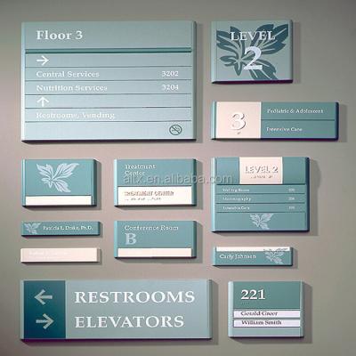 China custom printing wayfinding aluminum street sign from door name plate china manufacturer for sale