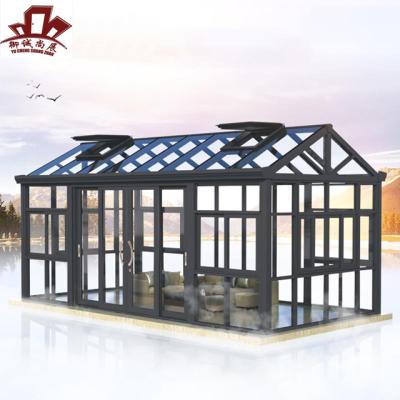 China Healthy Insulation And UV Insulated Room Four Seasons House Sunroom Winter Garden Sun Glass Waterproof Aluminum Glass Anti for sale