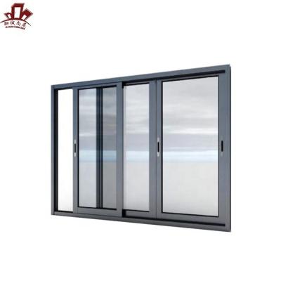 China China Factory Hurricane Double Screen Impact Modern Cavity Casement Folding Glass Sliding Aluminum Windows and Doors Building Stained Glass for sale