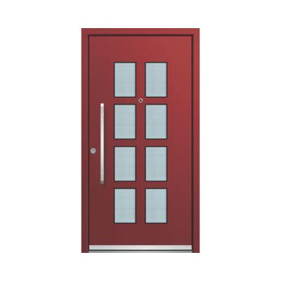 China Turkish Red Wood Color Style Apartment Doors Stainless Steel Security Designs Heat Proof/Sound Security/High Quality Armored Door/Heat Indulation for sale