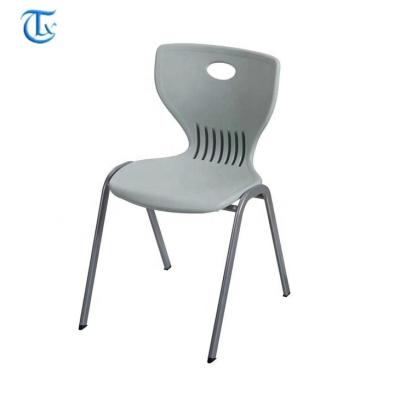 China School Stackable Study Kids Kindergarten Plastic Chair With Metal Legs for sale