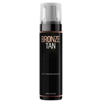 China Ultra dark body tan complexion men and women quick dry dark sunless tan mousse tan bronzer natural gold tan mousse for sale