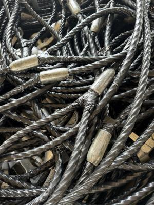 China Steel Wire Rope with Soft Eye Loop 6x24 FC API 9A 22mm 24mm 26mm China Port Service Log Lashing Materials for sale