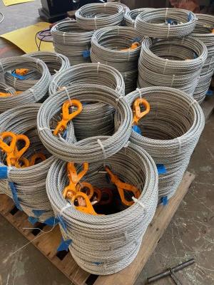 China 6x36WS/6x37 2 Leg Wire Rope Sling With Hook Anti Twist Two Leg Sling for sale