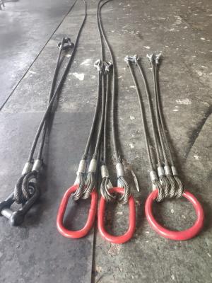 China WLL: 15.63 Ton, Dim.: 24mm, Leg Length: 3 Mt.6x36, IWRC, Grade 19601/1)/11VI2, Galvanized, Four-Legged Wire Rope Sling, for sale