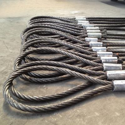 China sling with soft eyes  6×19+FC for marine use and lifting galvanized for sale