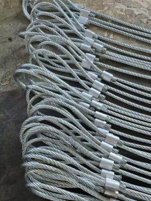 중국 Wholesale Custom High Tensile Stainless Steel Wire Rope Lifting Cable Sling With Loops Ends 판매용