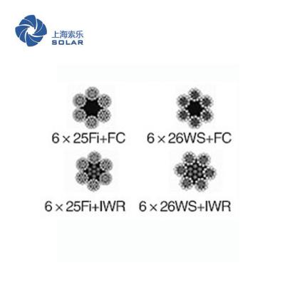 Chine Construction galvanisée/d'Ungalvanized fil d'acier de la corde 6x25Fi+FC 6x25Fi+IWRC à vendre