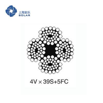 중국 강한 끊는 힘 강철 특별한 철사 밧줄 4Vx39S+5FC 4Vx48S+5FC 판매용