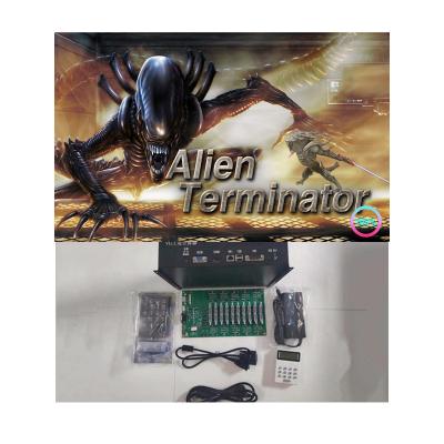 China Alien Terminator 3 4 6 8 10 Players Fish Game With Bill Earn Money Fishing Coin Operated Game Board Kits for sale