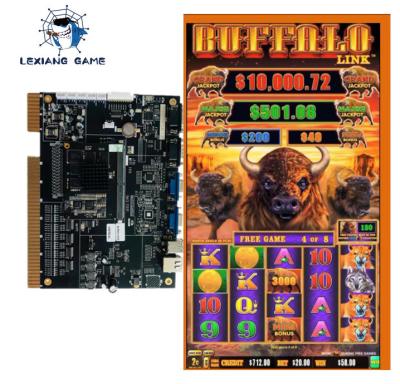 China Buffalo Series Link Lightning Vertical Or Curved Slot Game Machine  Slots Multi Game Board Kits for sale