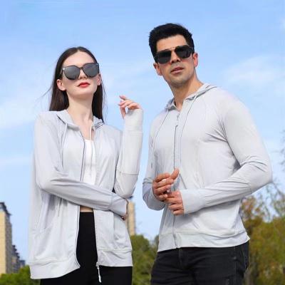 China 2022 New Spandex/polyester sunscreen women's clothing summer ice silk anti-ultraviolet coat breathable ultra-thin skin for sale