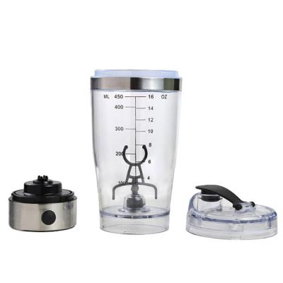 China Usb 450/600ml Custom Viable Stirring Cup Fruit Juicer Protein Shaker Bottle Portable Electric Stainless Steel Blender Cup for sale