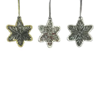 China Handmade Glass-to-Glass Snowflake Christmas Ornaments for sale