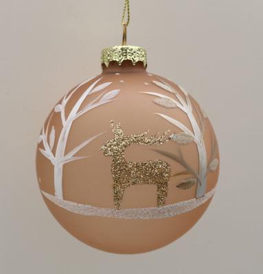 China Glass Coral Deer Glass Christmas Ornament Wicked Christmas Ornaments for sale