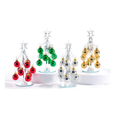 China Chirstmas Decor SET Christmas Tree 4 With Hanging Colorful Crystal Color Balls Tree for sale