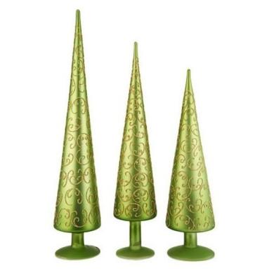 China Red Glass Christmas Tree Europe Three Set for sale