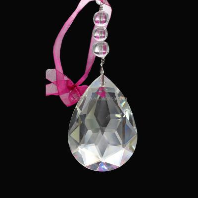 China Good Quality Glass Decoration Prism Craft Wedding Hanging Ornament For Party Home Glass Crystal Suncatcher for sale