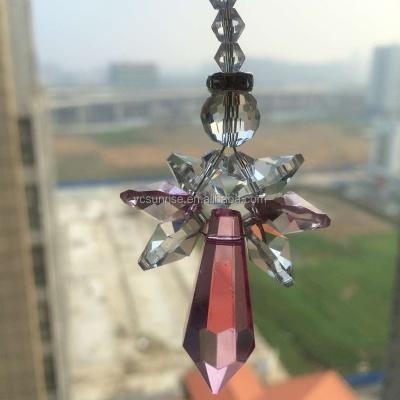 China New Arrival Christmas Tree Ornament Rose Crystal Hanging Crystal Angel for sale