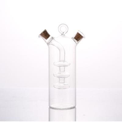 China Dispenser Glass Dressing Bottles Olive Oil And Vinegar Cruet Glass Bottle Dispenser for sale