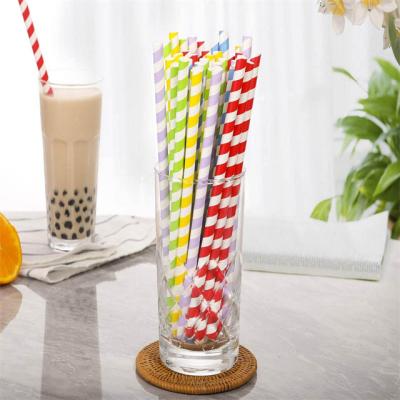 China China Largest Manufacturer Disposable Diagonal Cut Sharp Finishing Biodegradable Bubble Tea Paper Straws for sale