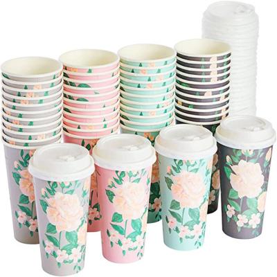 China Hot Selling Disposable Biodegradable Single Wall Double Wall PLA Coated Paper Cup With Lid for sale