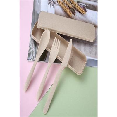 China Disposable Compostable Disposable Plastic Fork Knife And Spoon No PLA CPLA Wooden Biodegradable Spoon Set for sale