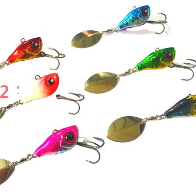 China Ocean boat fishing rotating five eye Japanese cyclone mini small spangles VIB6g10g15g mouth horse bait luya bass manufacturers for sale