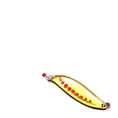 China Bait Hook Bait Road Freshwater Sub Baits Curved Type Feather Leech Iron Dish Spoon Fish Double Glitter Horse Mouth Rooster Mouth Perch Tangerine for sale