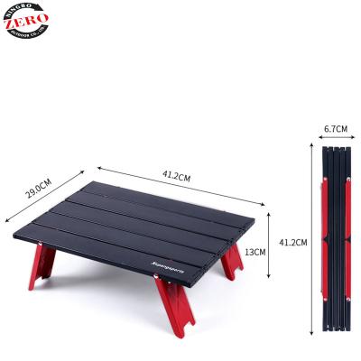 China Aluminum Portable Collapsible Folding Camping Furniture Beach Picnic Table Small Folding Lightweight Camp Travel Camping Outdoor Cooking Table for sale