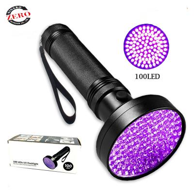 China Emergency 395nm Alloy Aluminum 100 Amber Detector Led Torch UV Light, UV Led Torch, UV Light Torch for sale